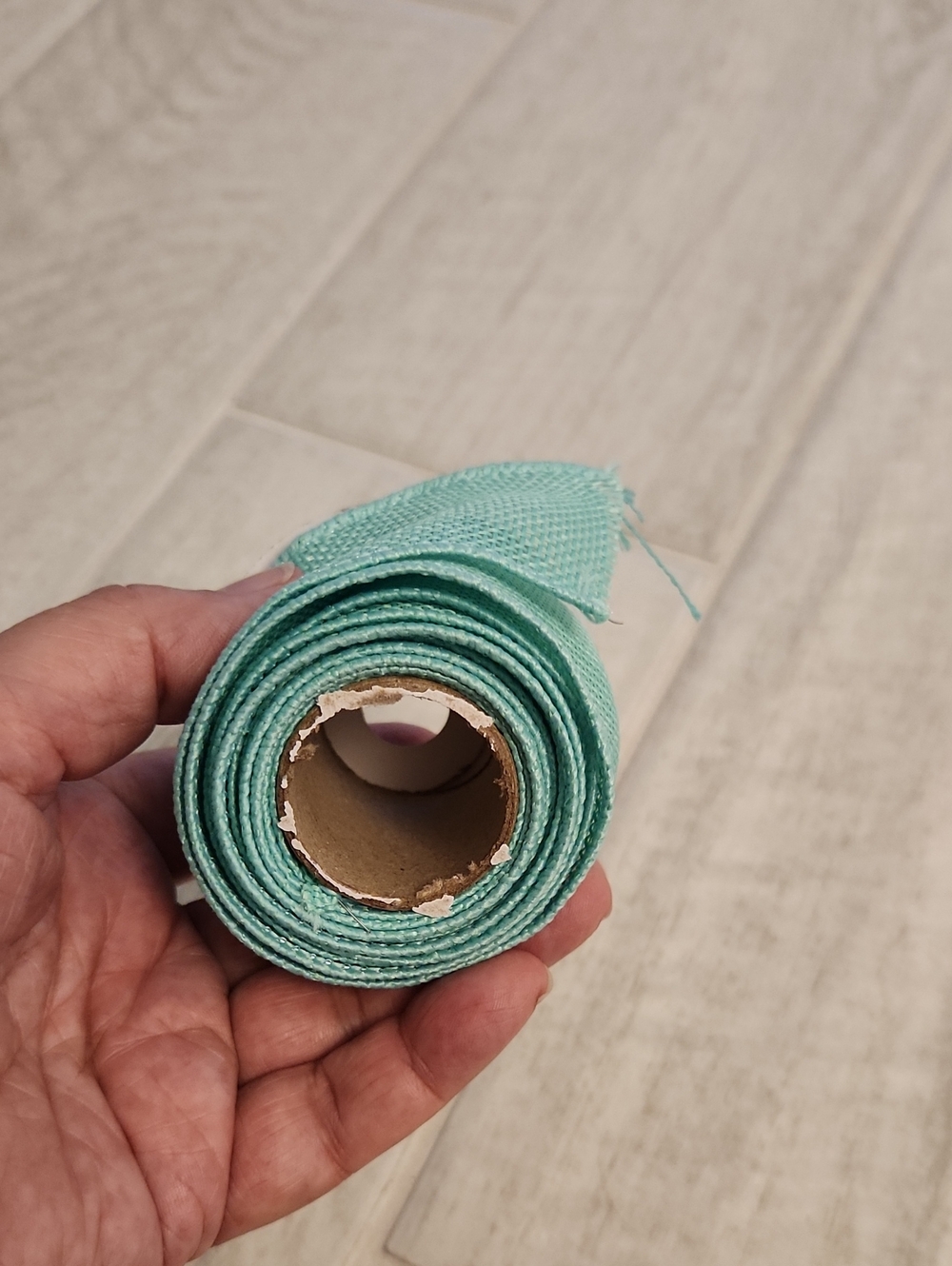 Aqua Party Burlap Roll